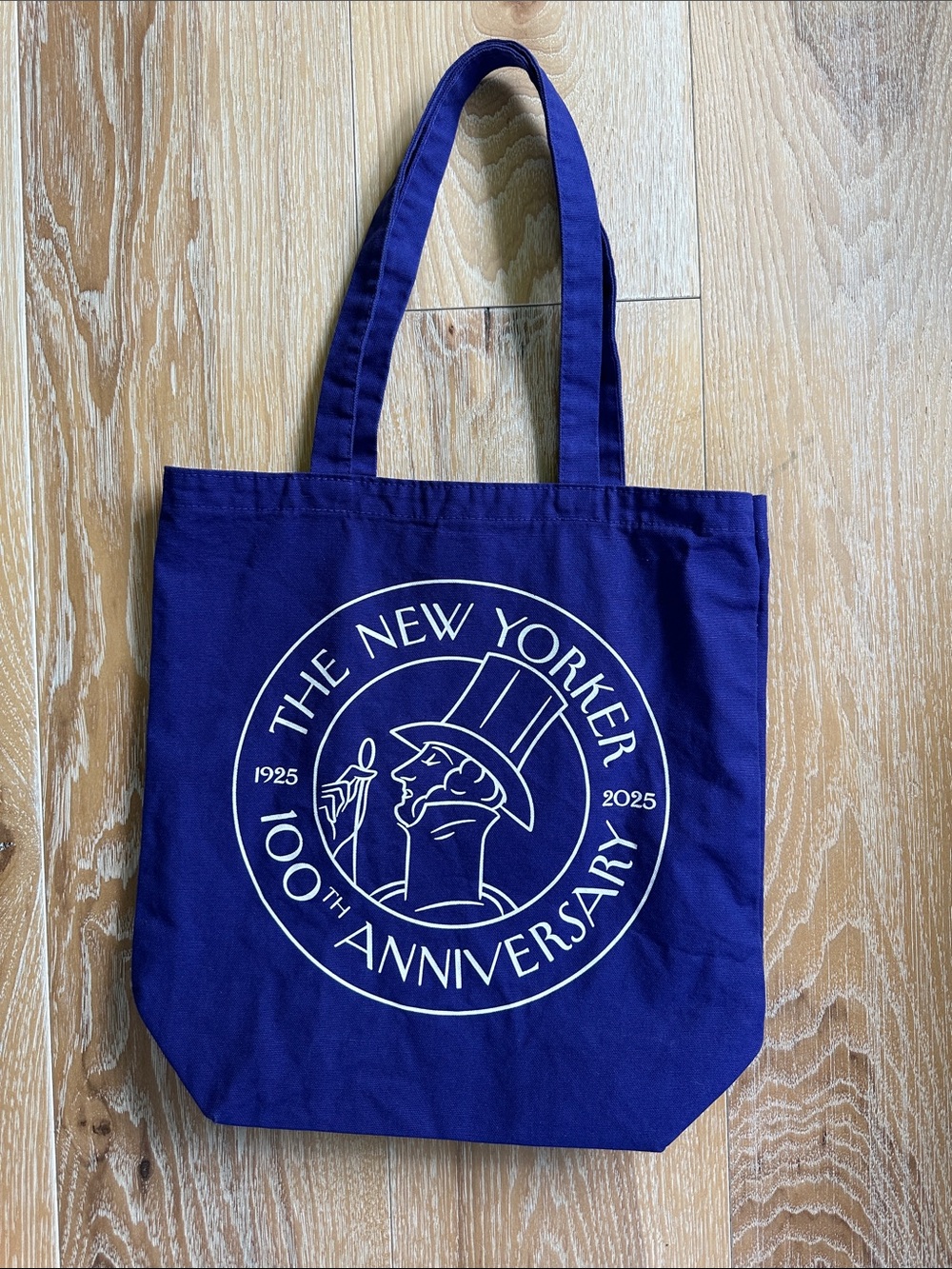 The New Yorker 100th Anniversary Blue Canvas Tote